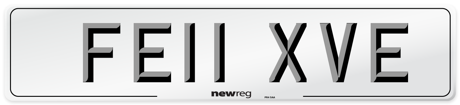 FE11 XVE Number Plate from New Reg